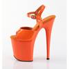 Pleaser - FLAMINGO809 Sandale à bride à la cheville, Pole dance chaussures - Orange Product image